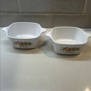 Vintage Corning Ware 700 mL P-43-B Le Persil Petite Casserole 2 in Set